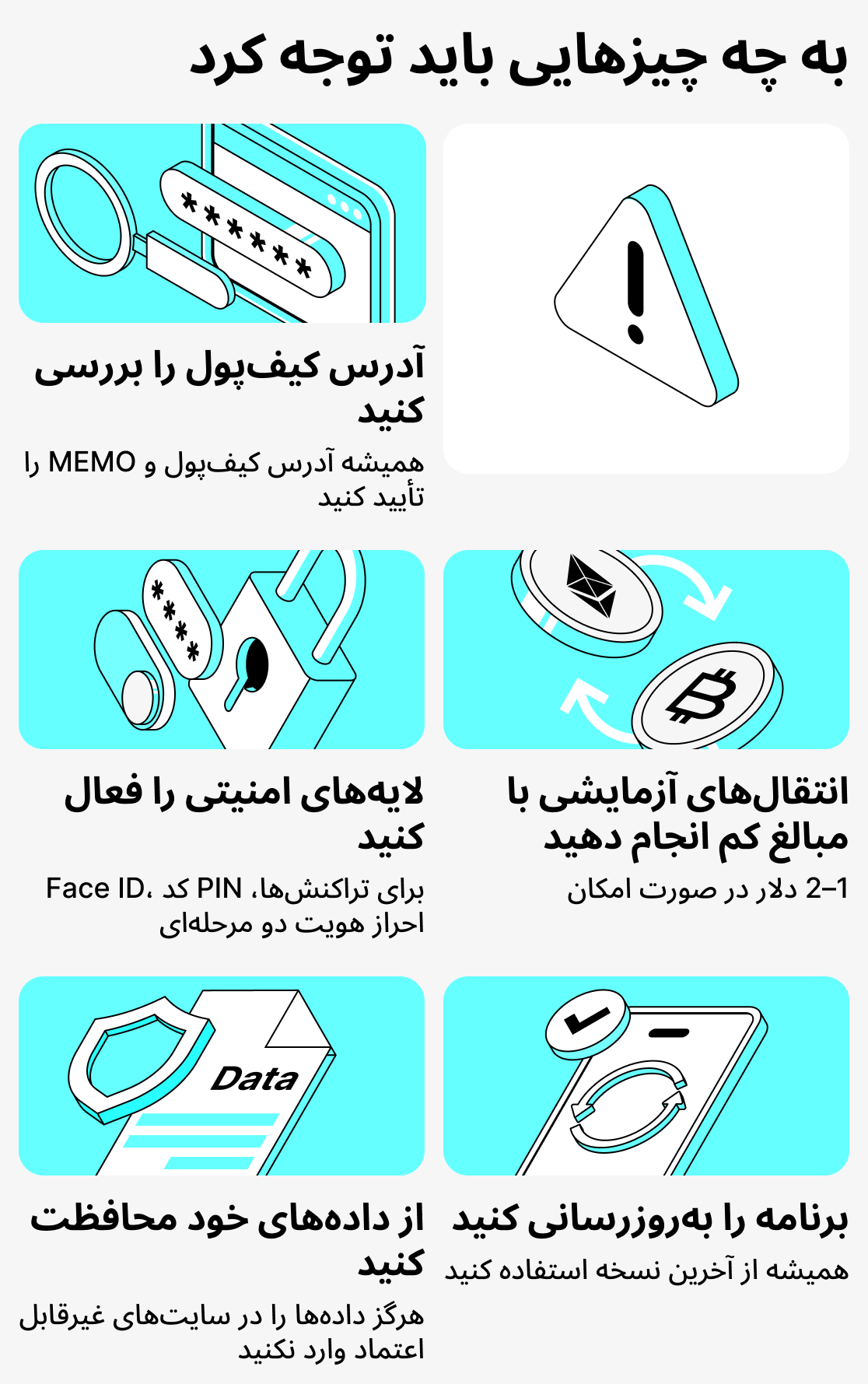 هنگام استفاده از کیف پول‌های رمزارزی به چه نکاتی باید توجه کرد؟