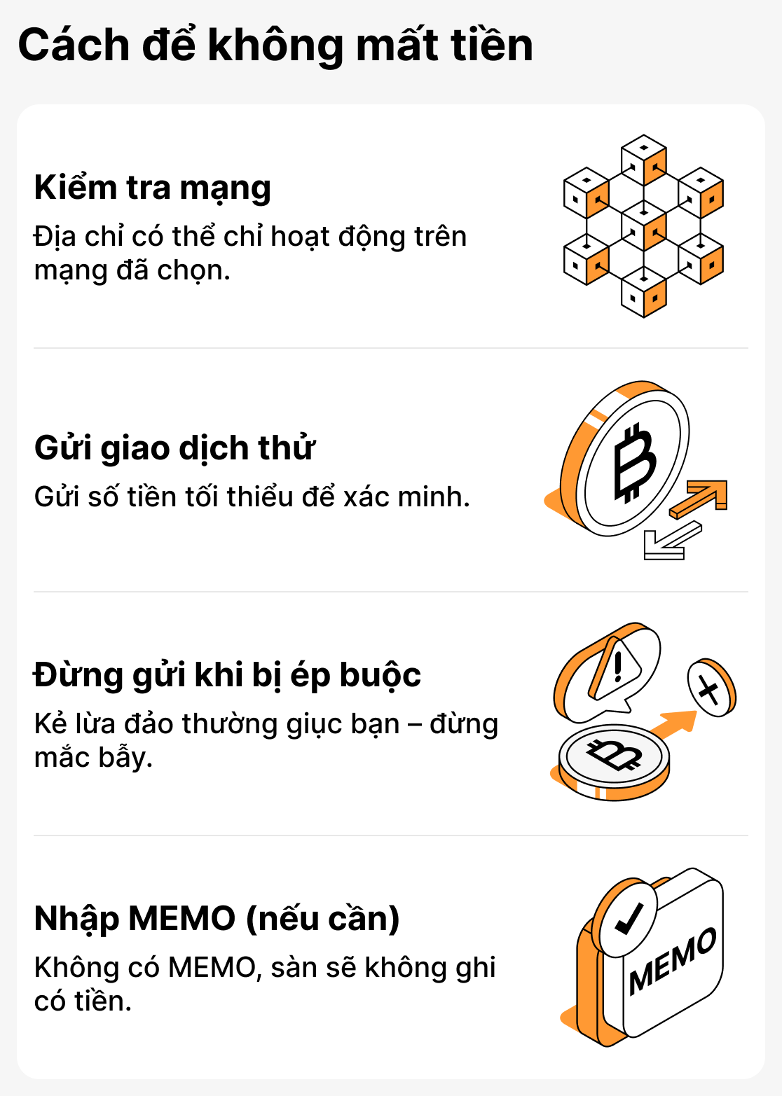 Làm thế nào để tránh mất tiền khi chuyển tiền mã hóa