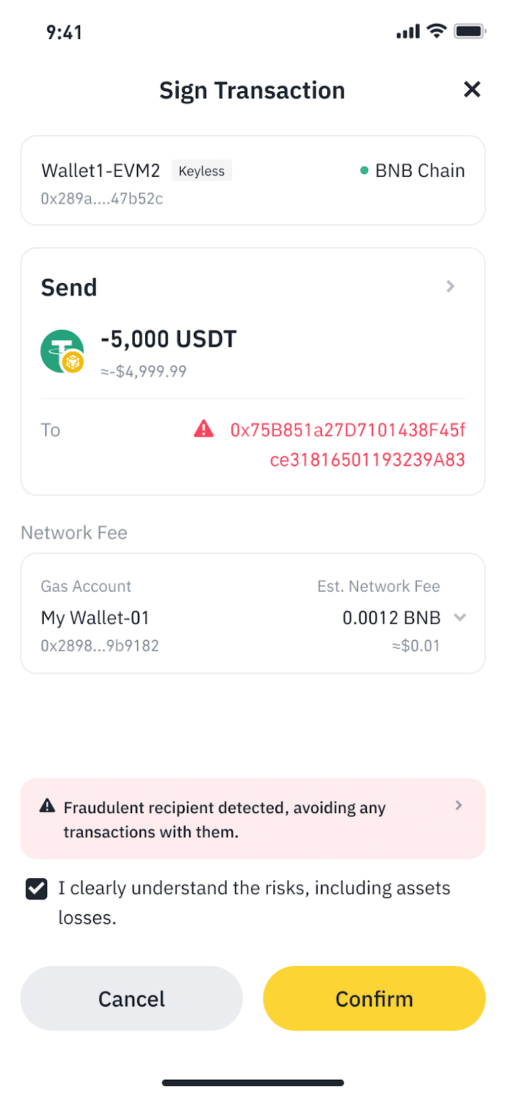 Confirmation of Money Transfer