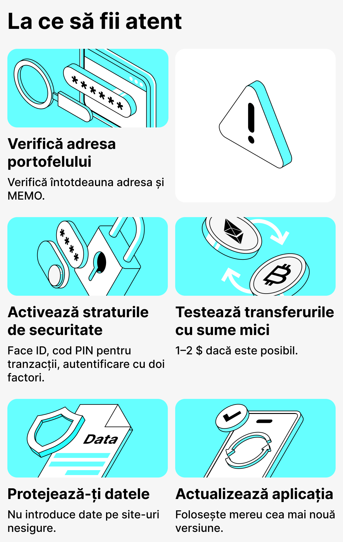 La ce să fii atent atunci când folosești portofelele cripto