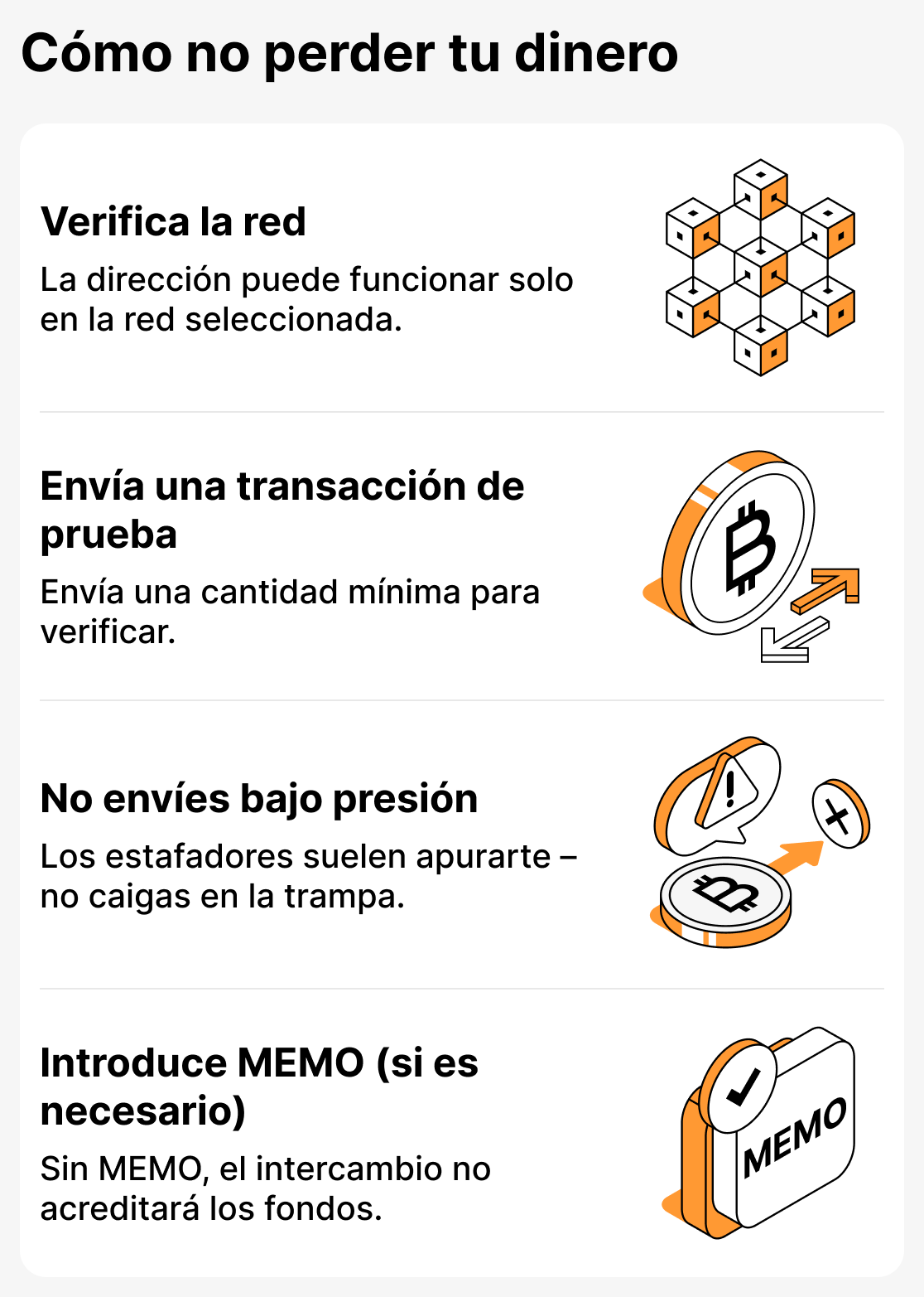 Cómo evitar perder fondos al transferir criptomonedas