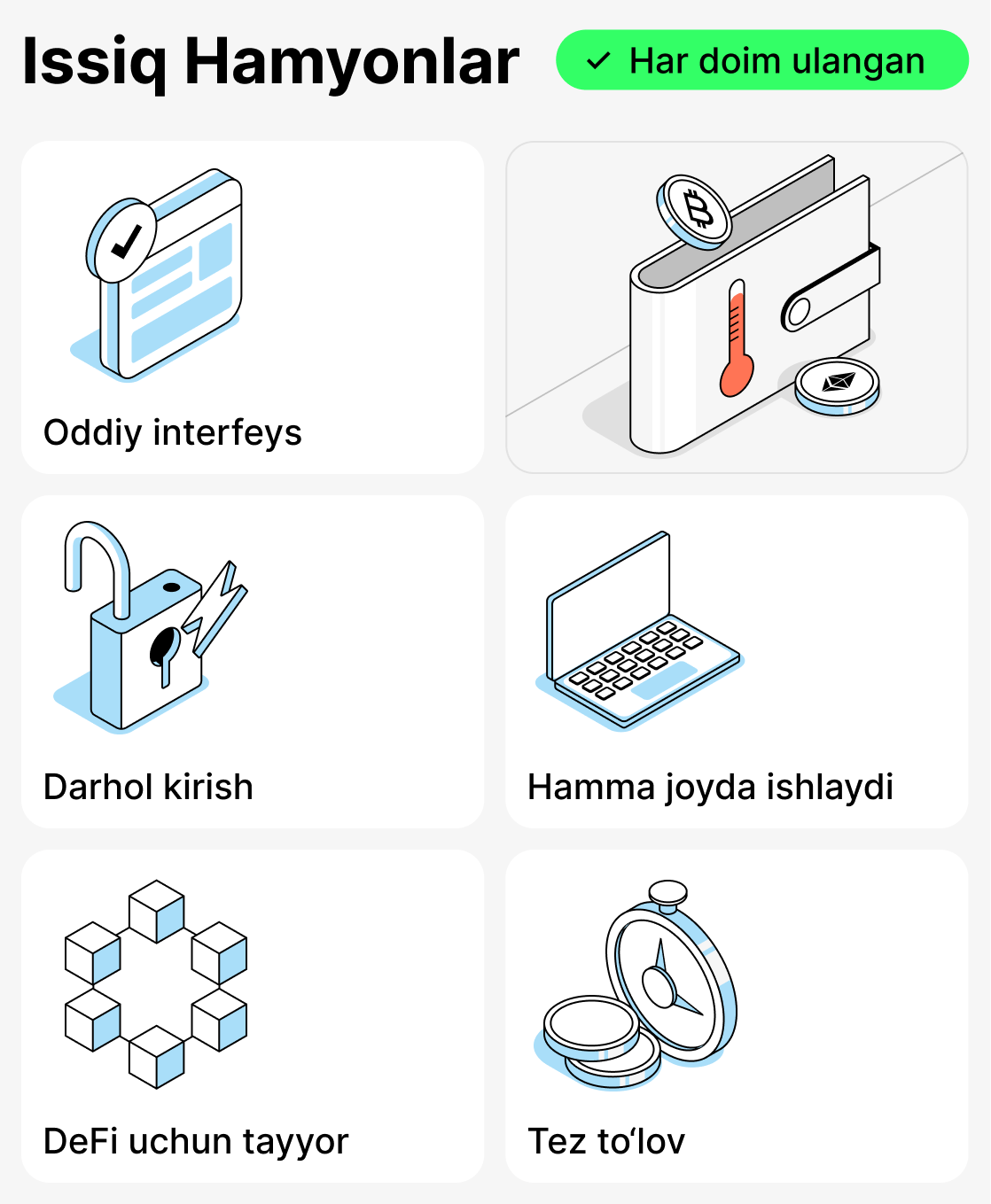 Ҳот крипто ҳамёнлари нима?
