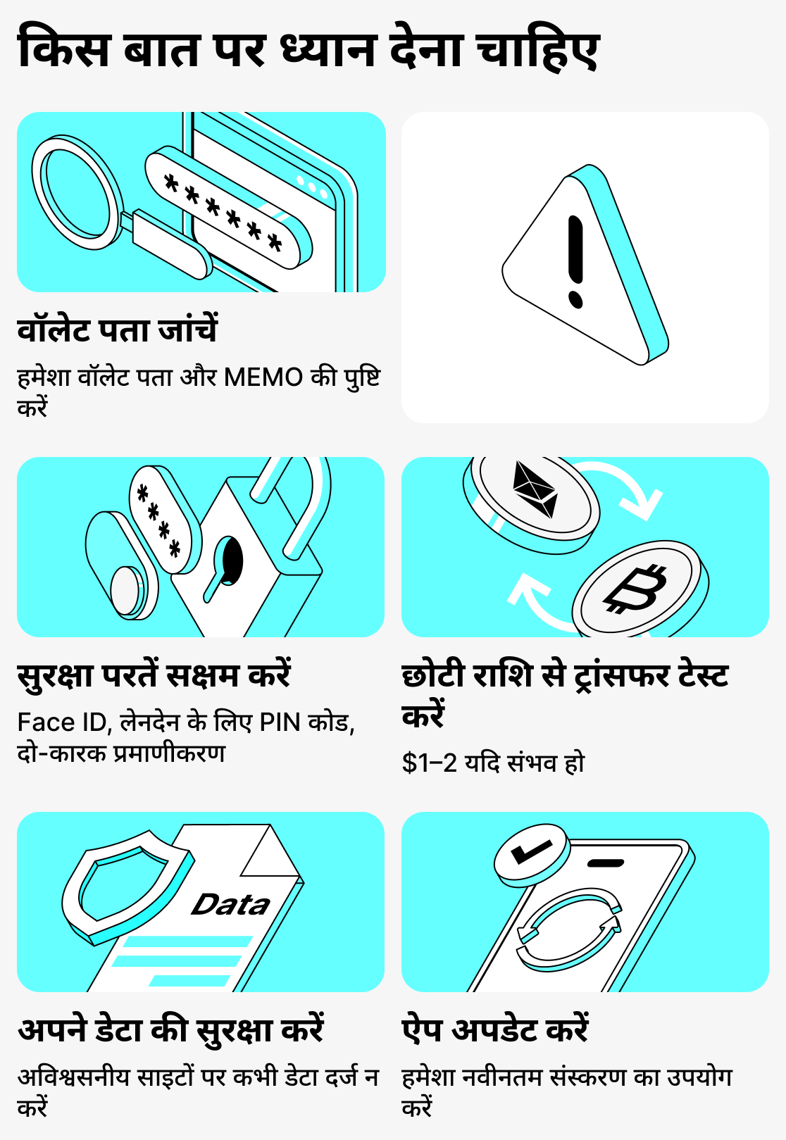 क्रिप्टो वॉलेट का उपयोग करते समय किन बातों पर ध्यान दें