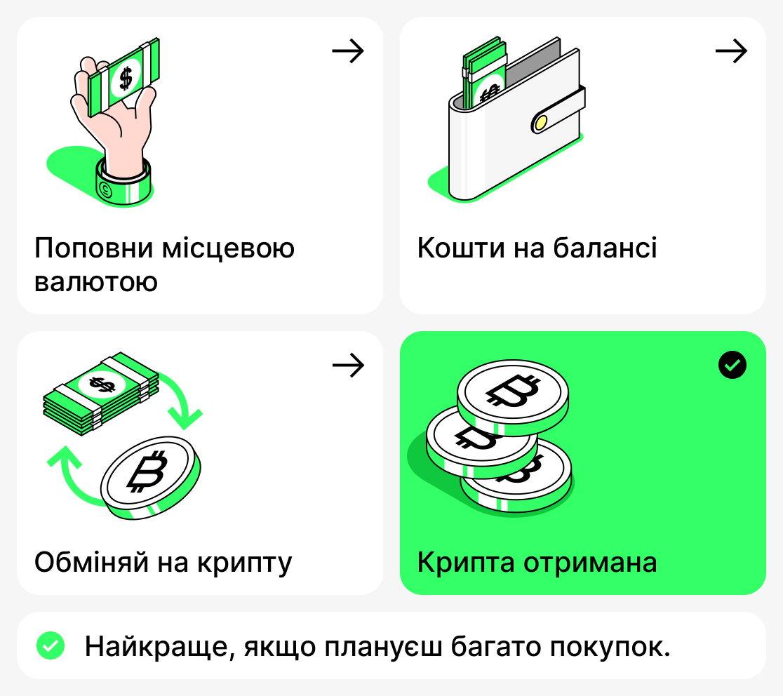 Як купити криптовалюту за фіат