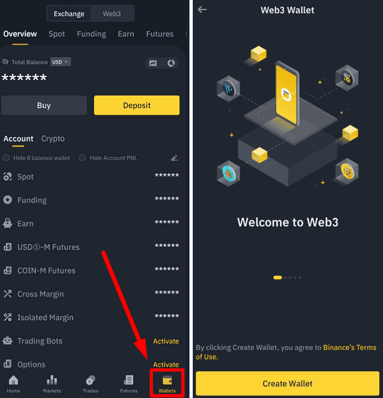 как создать Binance Web3 Wallet