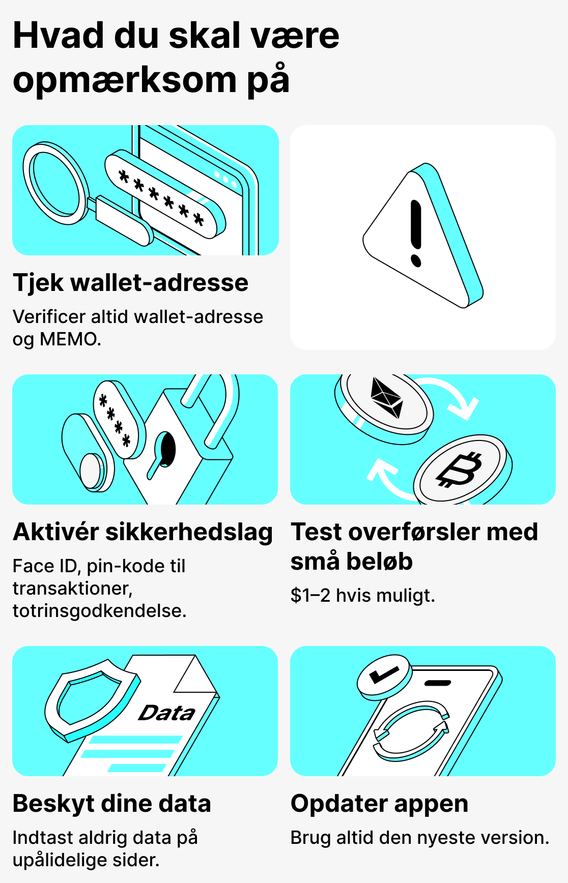 Hvad man skal være opmærksom på, når man bruger kryptotegnebøger