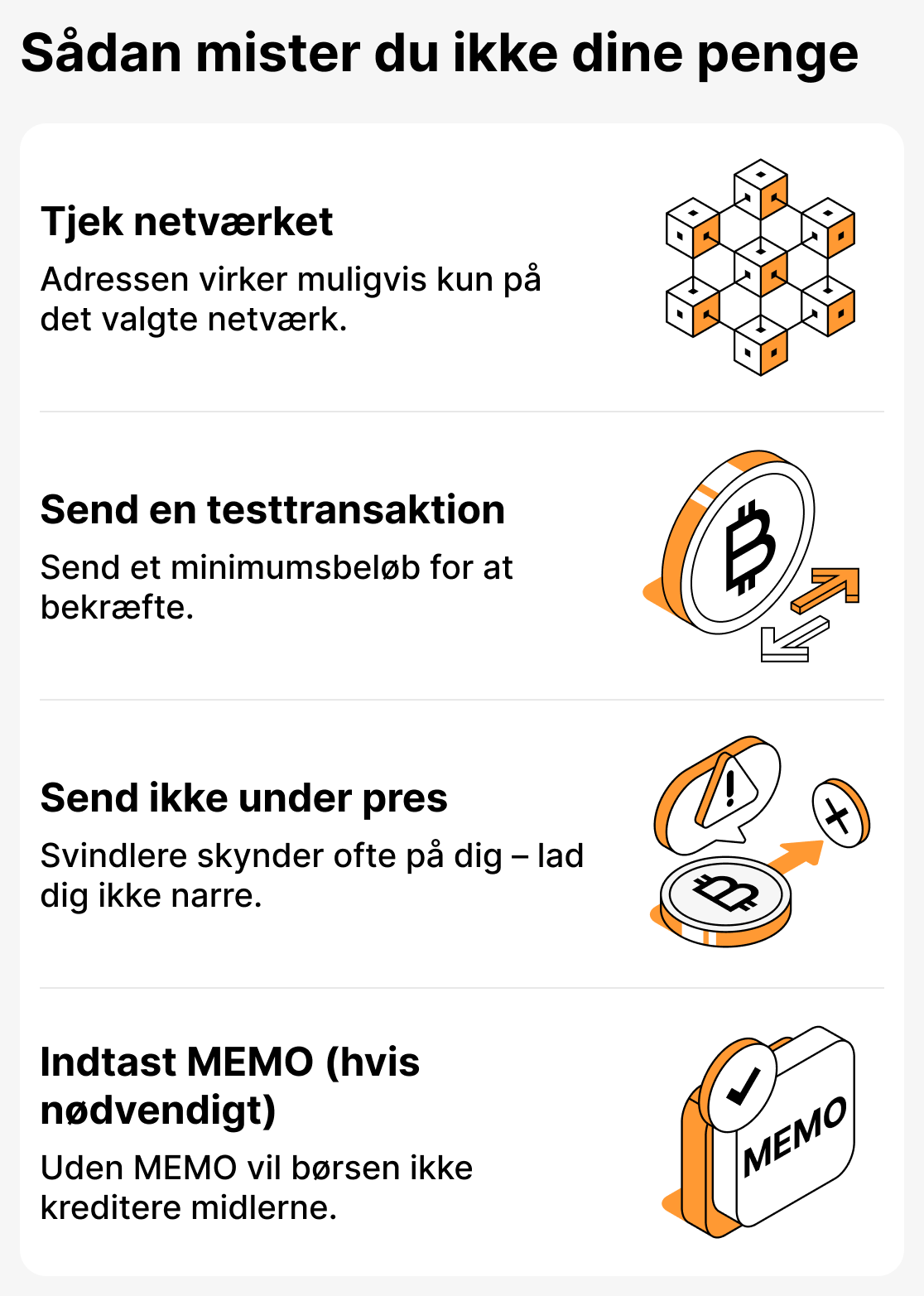 Sådan undgår du at miste midler, når du overfører kryptovaluta