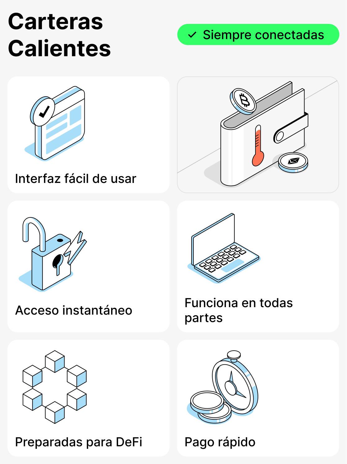¿Qué son las carteras calientes de criptomonedas?