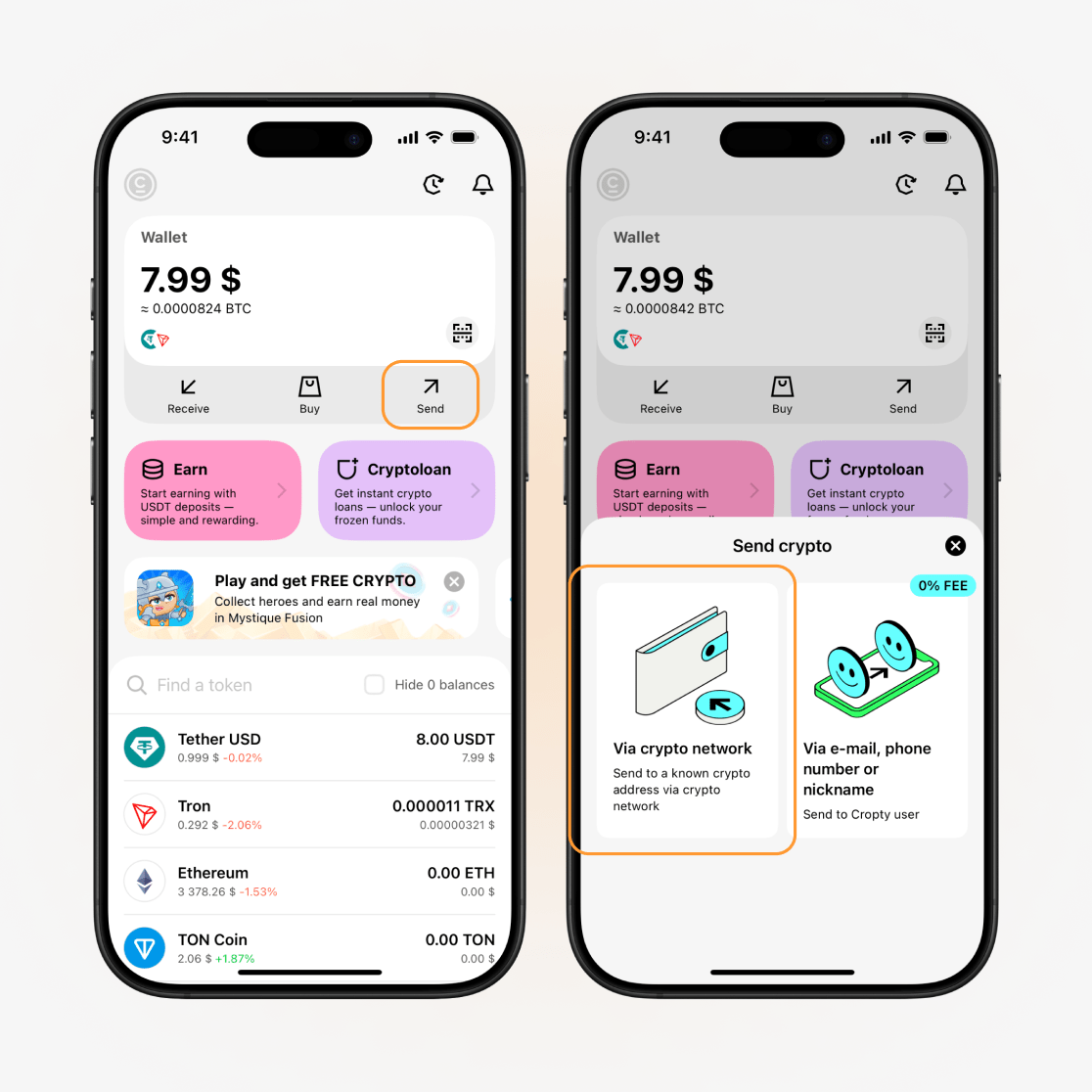التحويل عبر شبكة العملات المشفرة